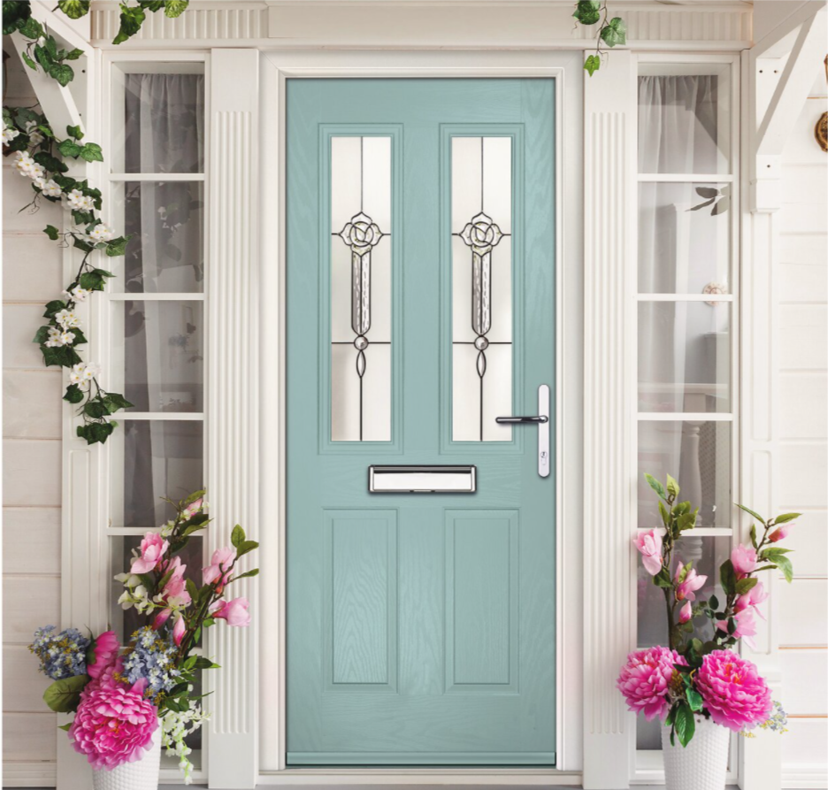 Composite door brochure style examples including traditional and contemporary designs