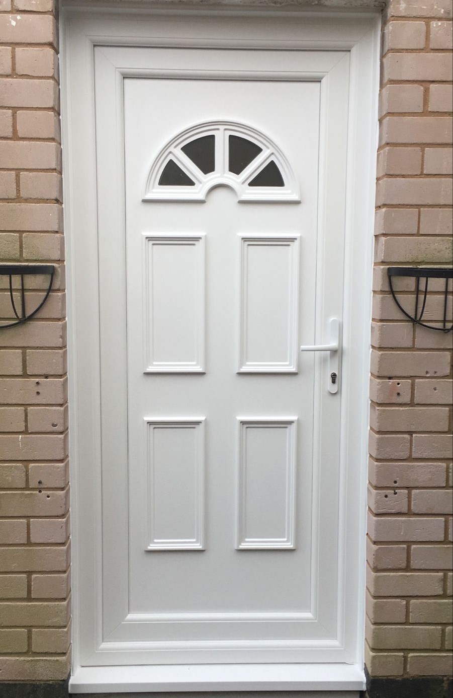 High security composite entrance door with modern hardware
