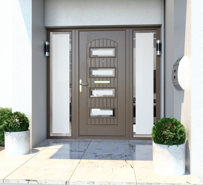 Aluminium bi-folding doors opening onto patio