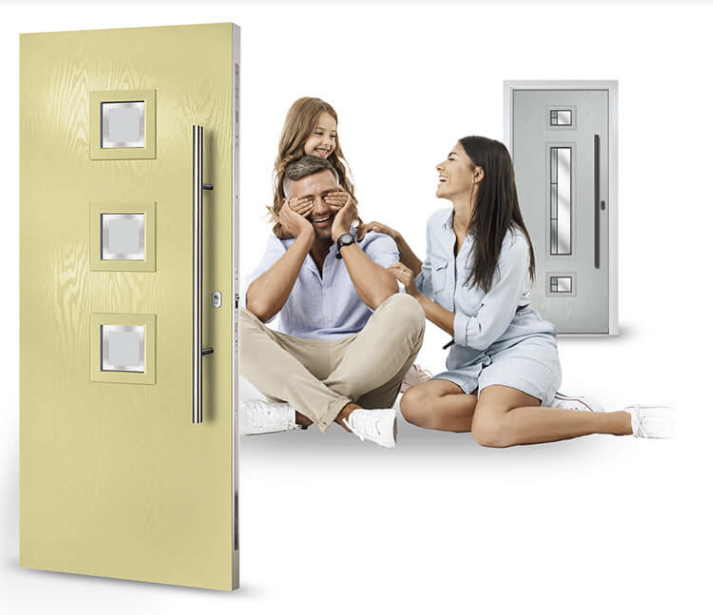 Online composite door designer showing different styles and colours