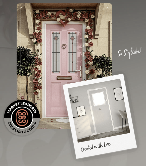 DoorCo composite door brochure preview with door designs shown