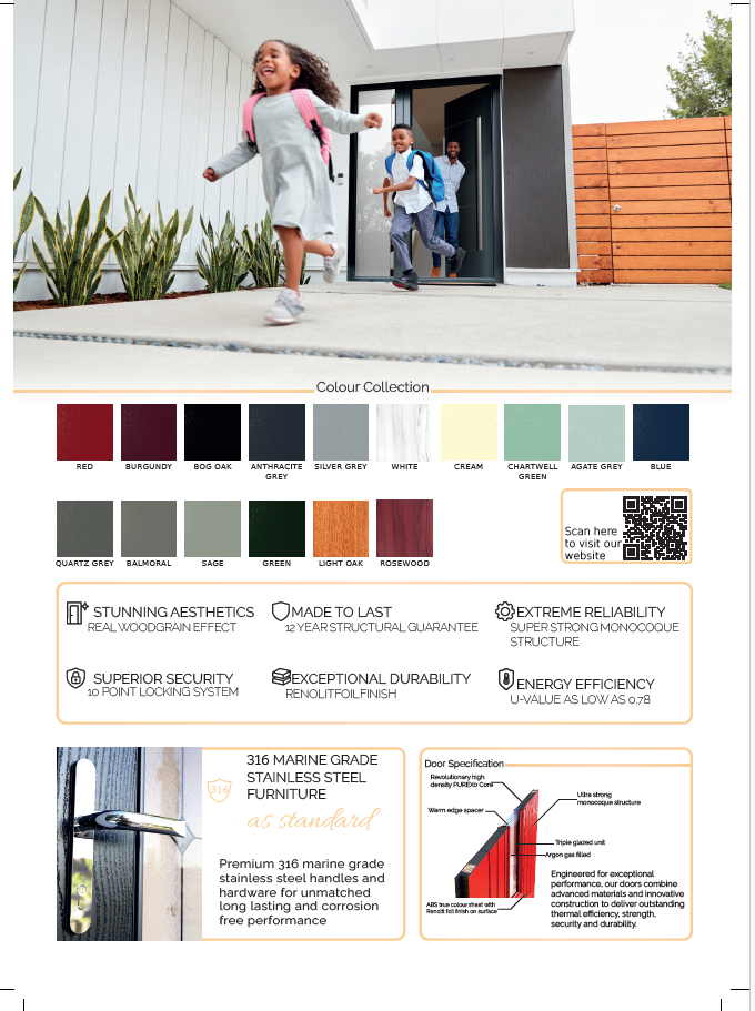 Palladio colours and premium specifications